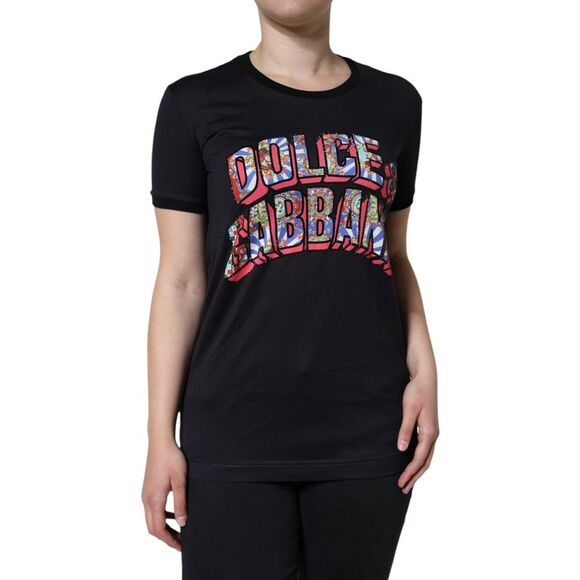 Dolce & Gabbana Dolce Gabbana Logo TShirt Women Black Tops & T-Shirts